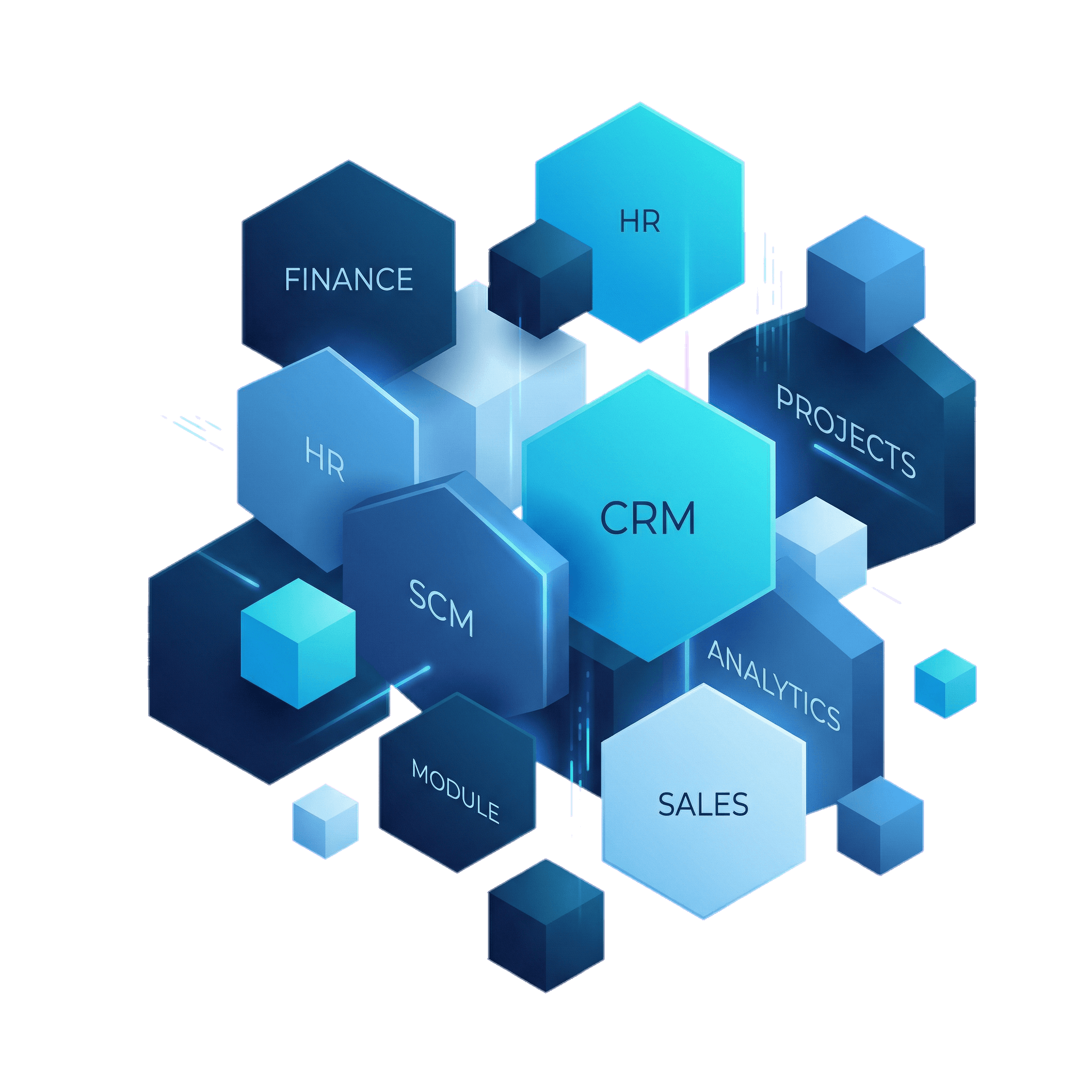 3D ERP Modules Illustration